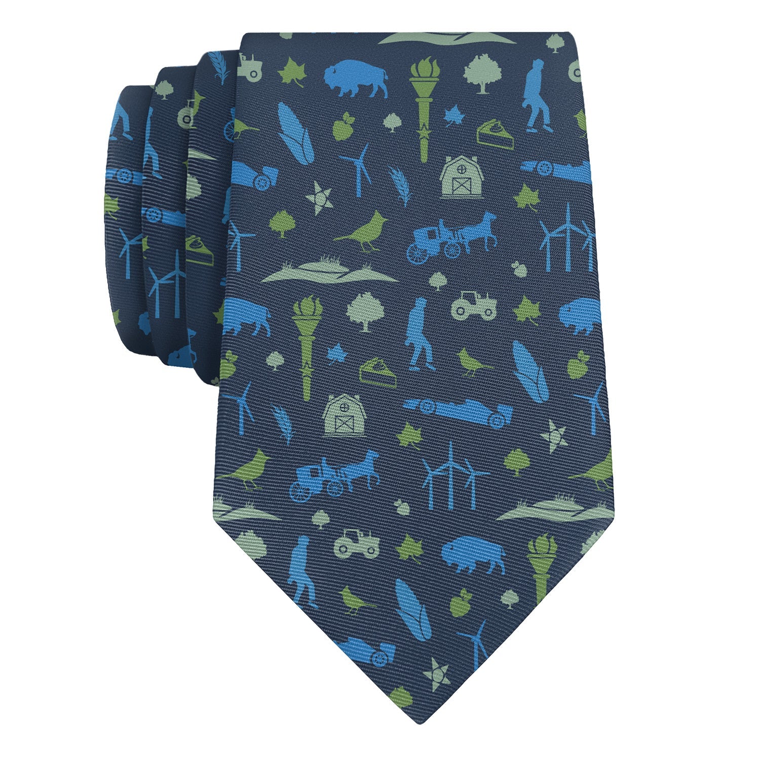 Indiana State Heritage Necktie - Rolled - Knotty Tie Co.
