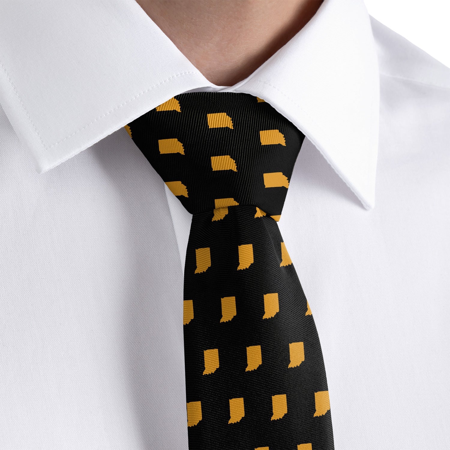 Indiana State Outline Necktie - Dress Shirt - Knotty Tie Co.