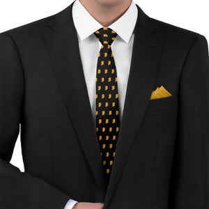 Indiana State Outline Necktie - Matching Pocket Square - Knotty Tie Co.