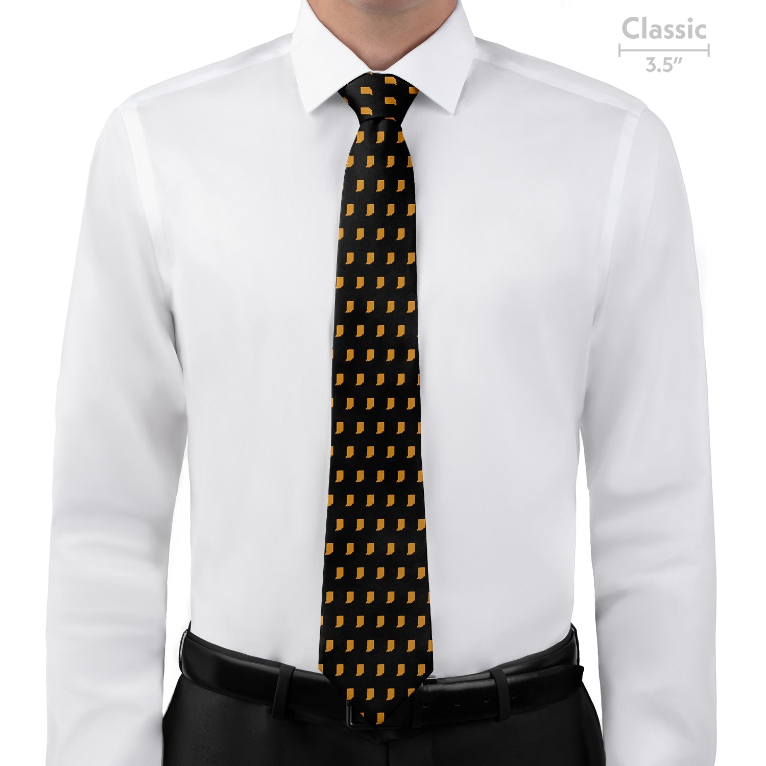 Indiana State Outline Necktie - Classic - Knotty Tie Co.
