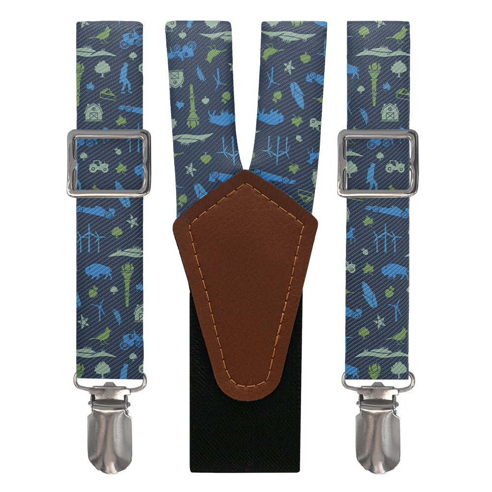 Indiana State Heritage Suspenders - Main View - Knotty Tie Co.