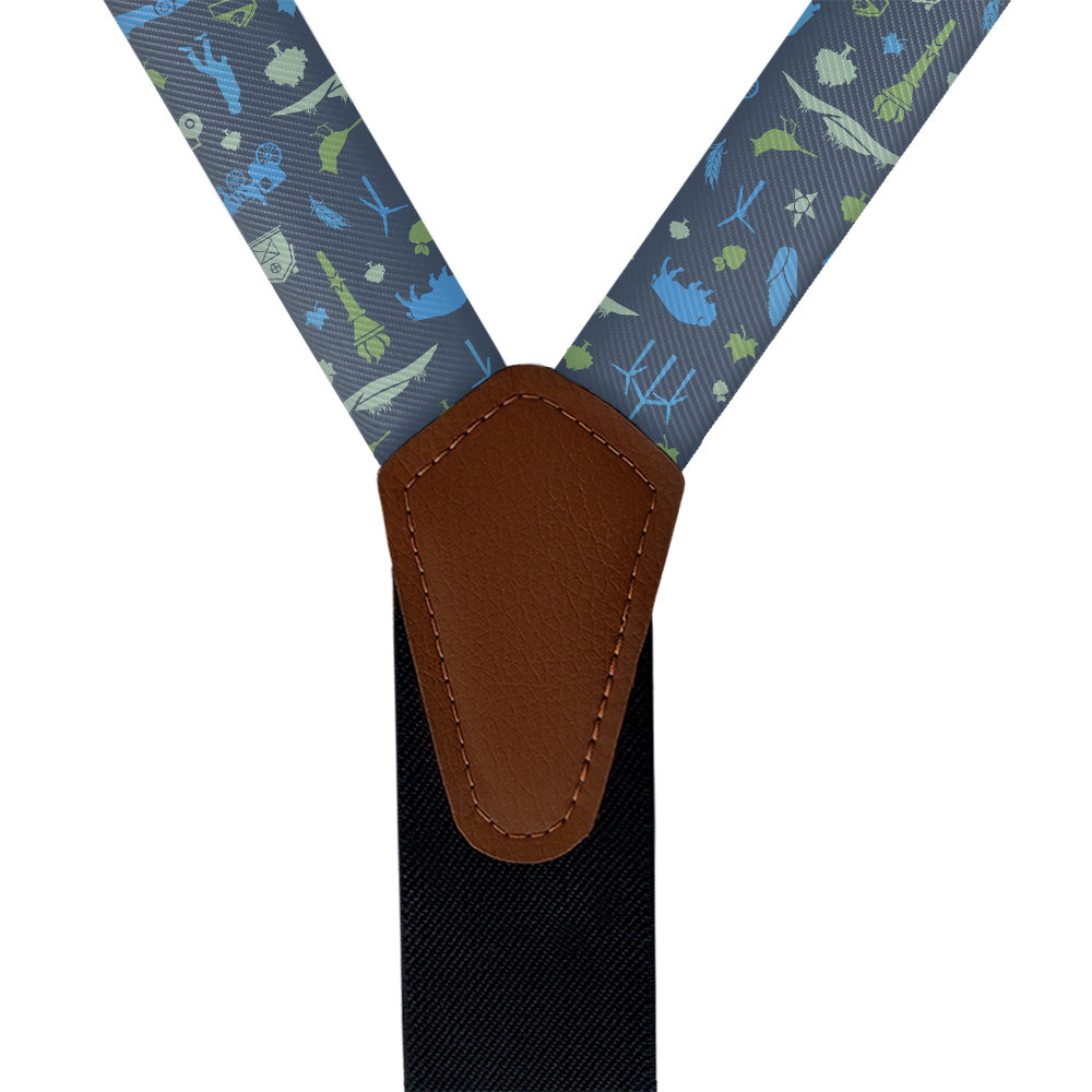 Indiana State Heritage Suspenders - Vegan Leather Y-Back - Knotty Tie Co.