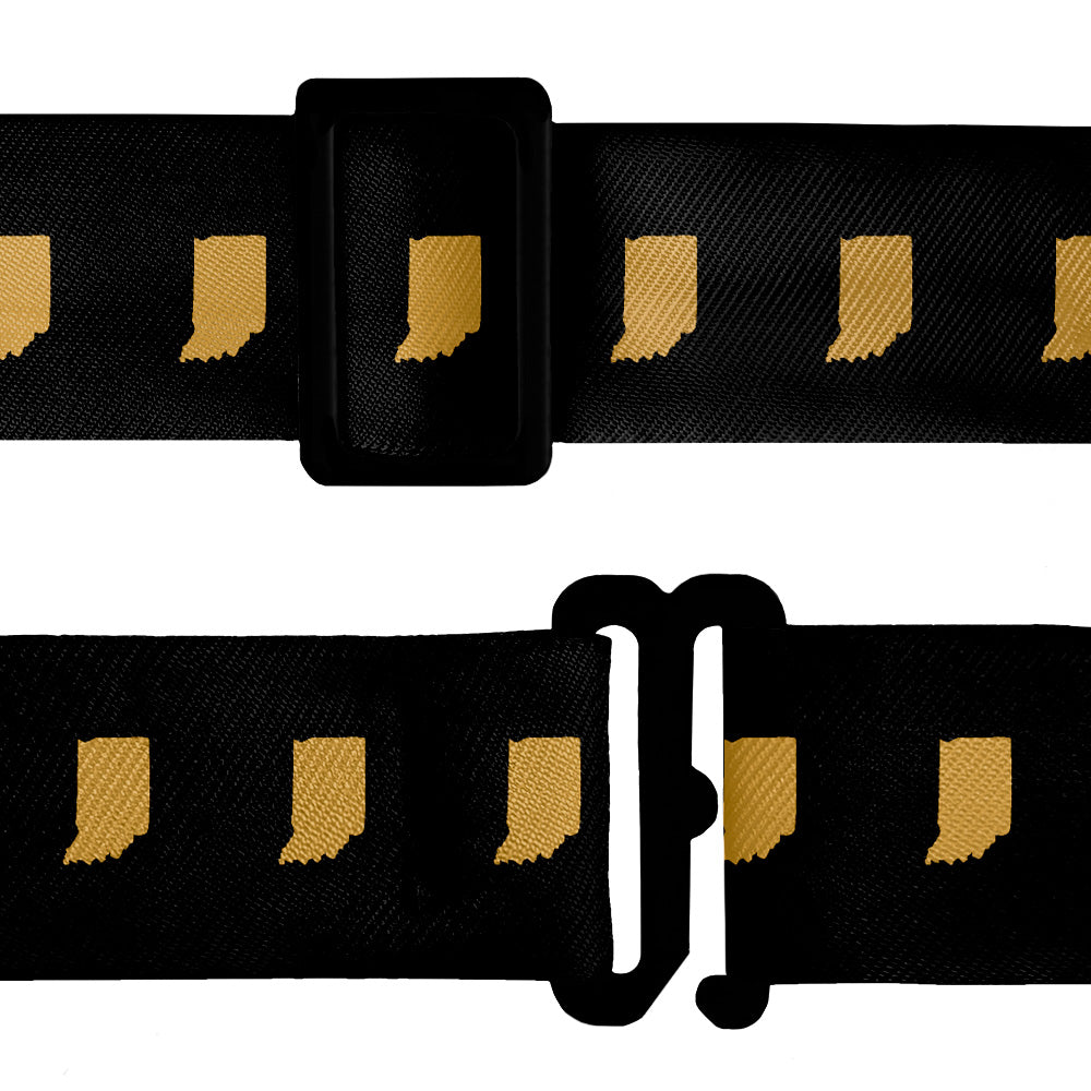 Indiana State Outline Bow Tie - Bow Tie Hardware - Knotty Tie Co.
