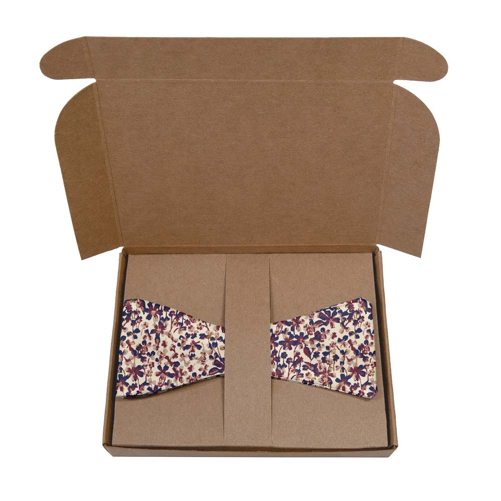 Inflorescence Bow Tie- Kraft Gift Box Packaging - Knotty Tie Co.
