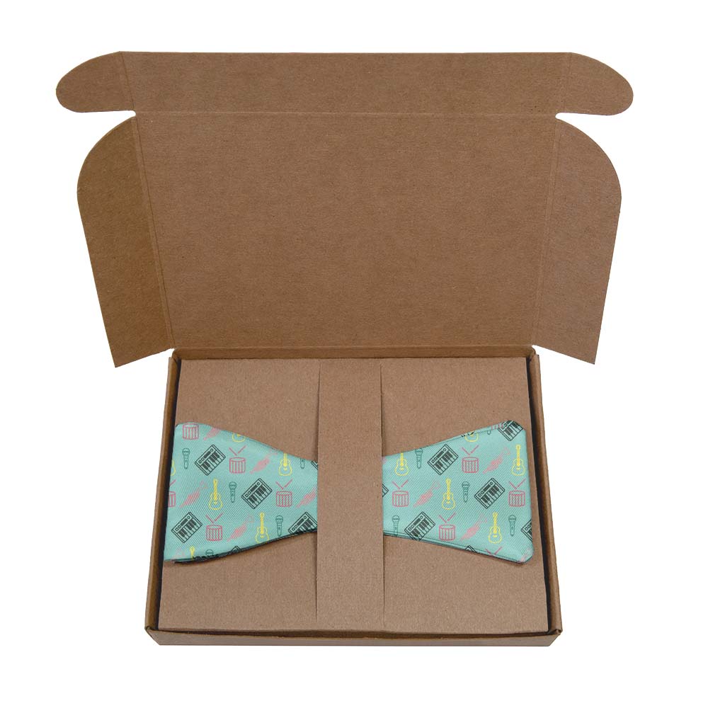 Instruments Bow Tie- Kraft Gift Box Packaging - Knotty Tie Co.