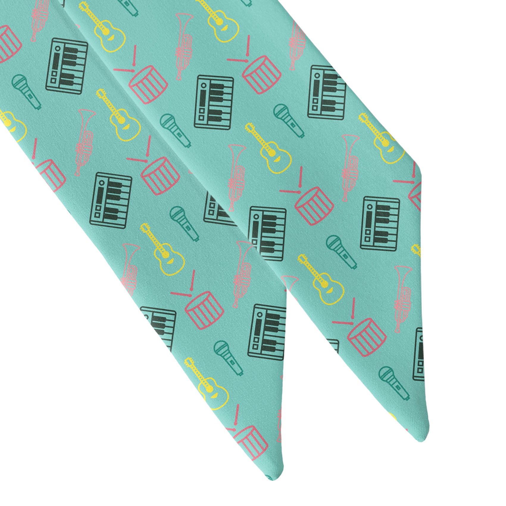 Instruments Hair Scarf - Scarf Tapered Ends - Knotty Tie Co.