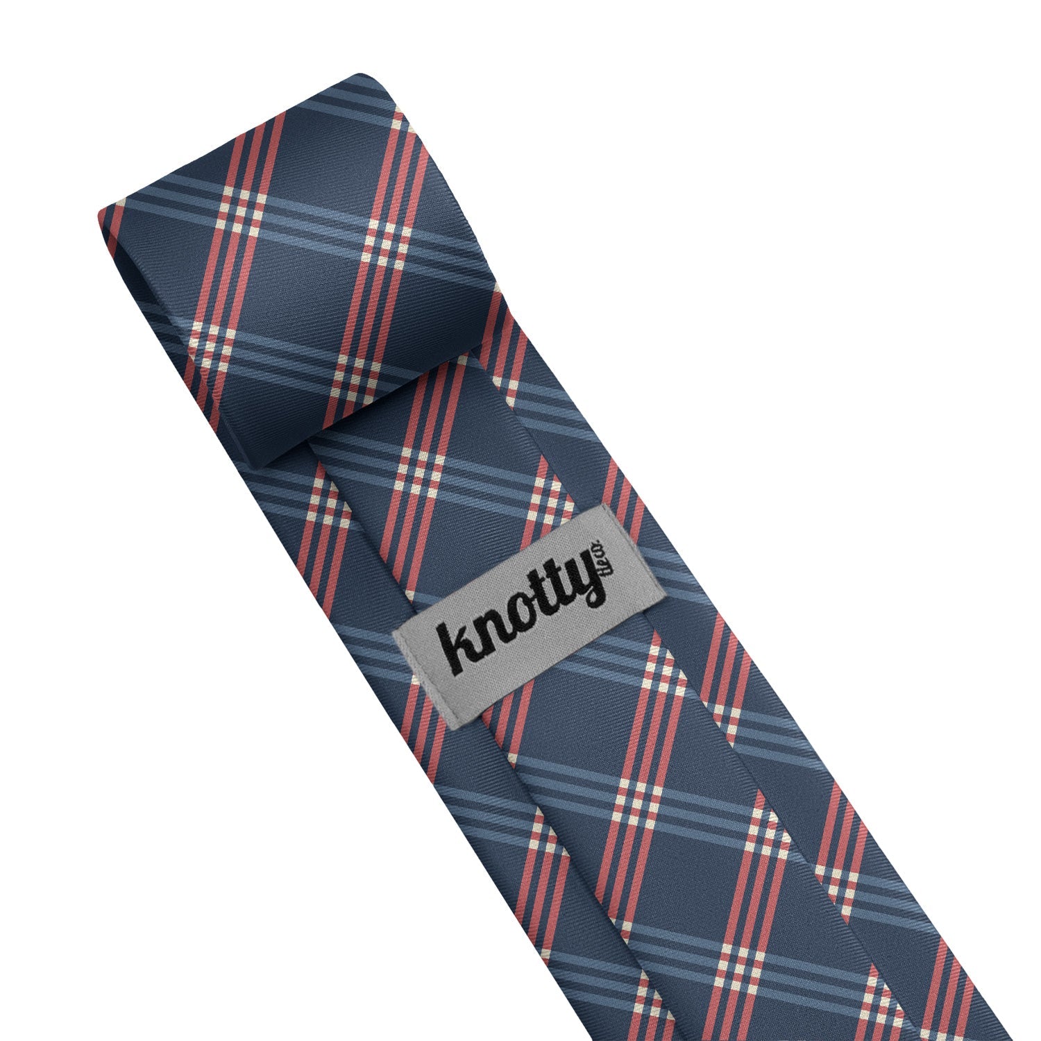 Intersector Plaid Necktie - Tag - Knotty Tie Co.