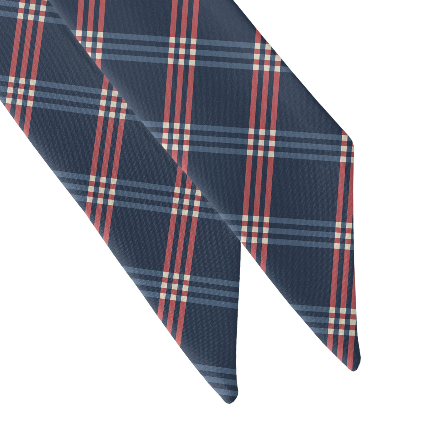 Intersector Plaid Hair Scarf - Scarf Tapered Ends - Knotty Tie Co.