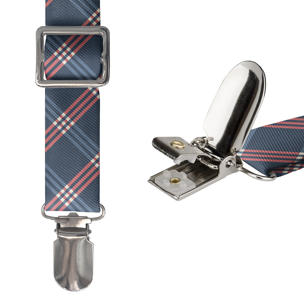Intersector Plaid Suspenders - Hardware and Strap - Knotty Tie Co.