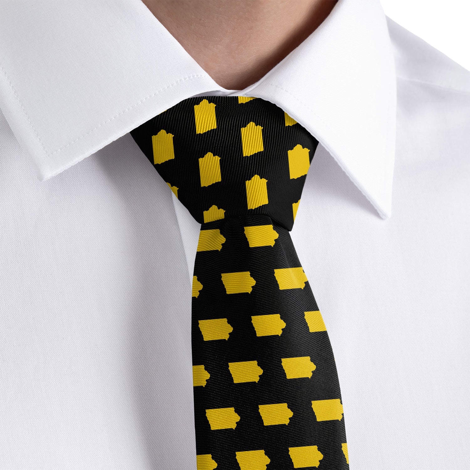 Iowa State Outline Necktie - Dress Shirt - Knotty Tie Co.