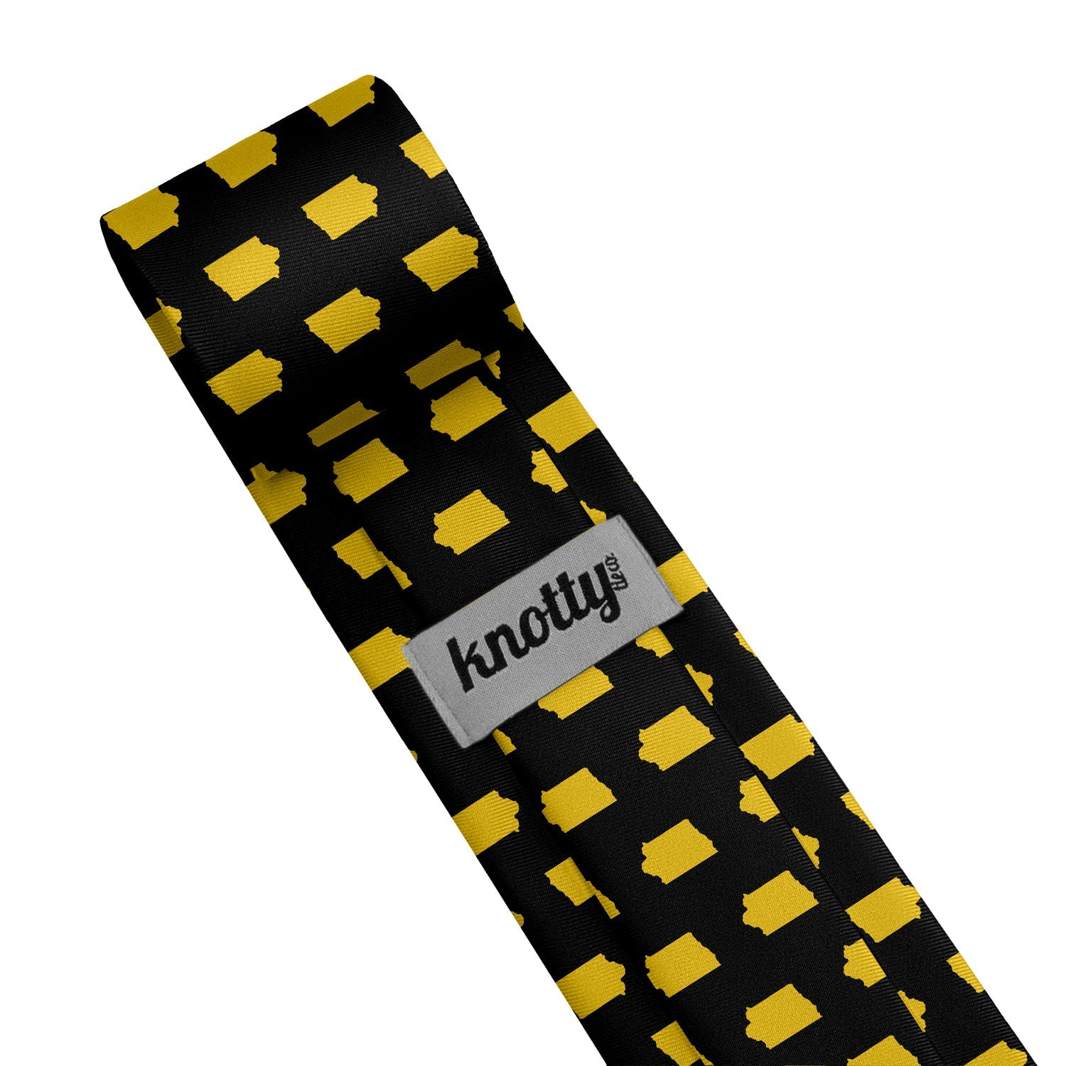Iowa State Outline Necktie - Tag - Knotty Tie Co.
