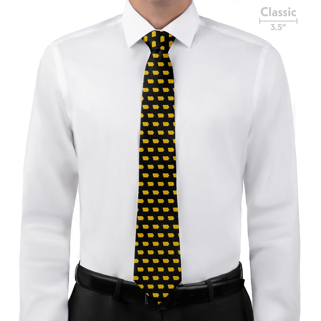 Iowa State Outline Necktie - Classic - Knotty Tie Co.