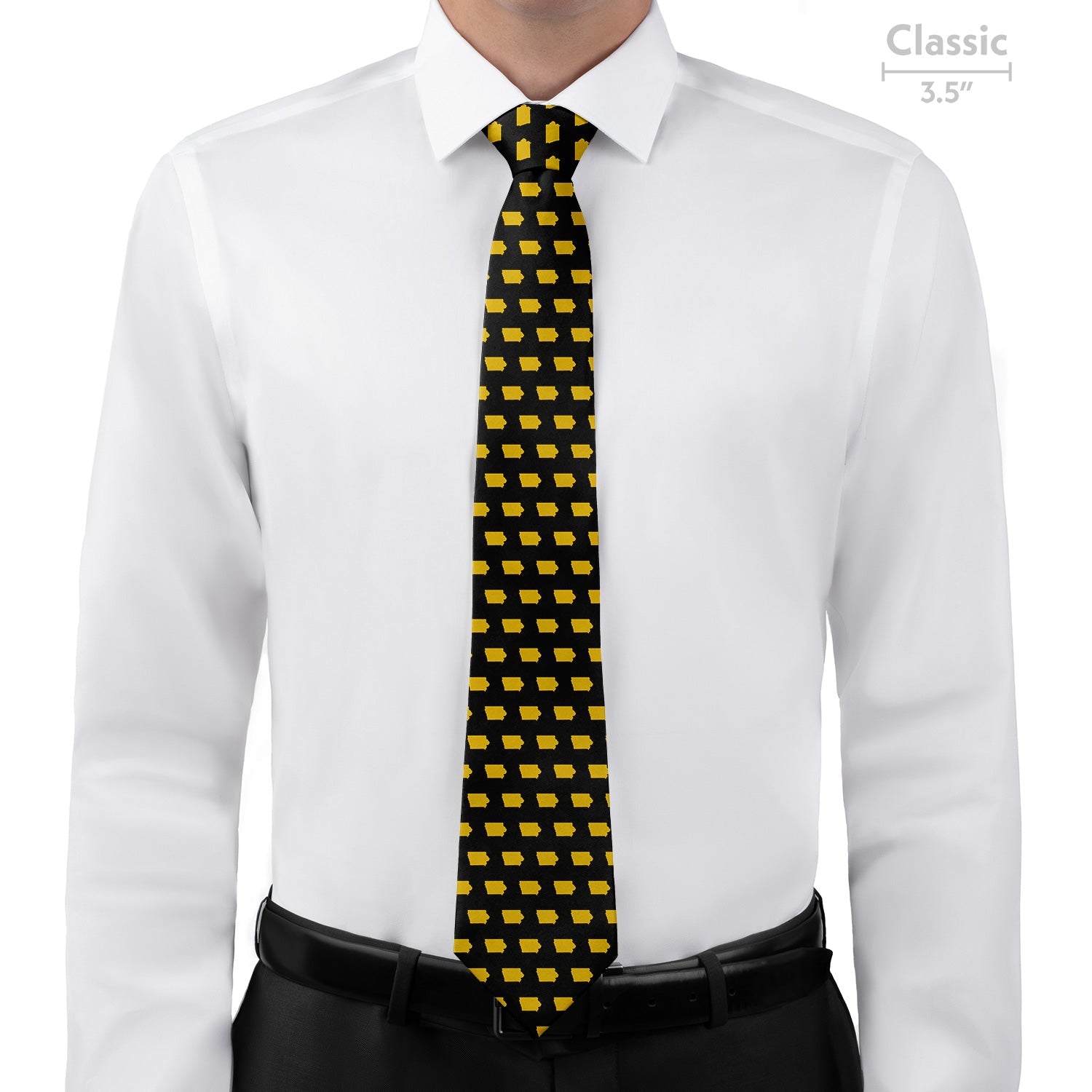 Iowa State Outline Necktie - Classic - Knotty Tie Co.