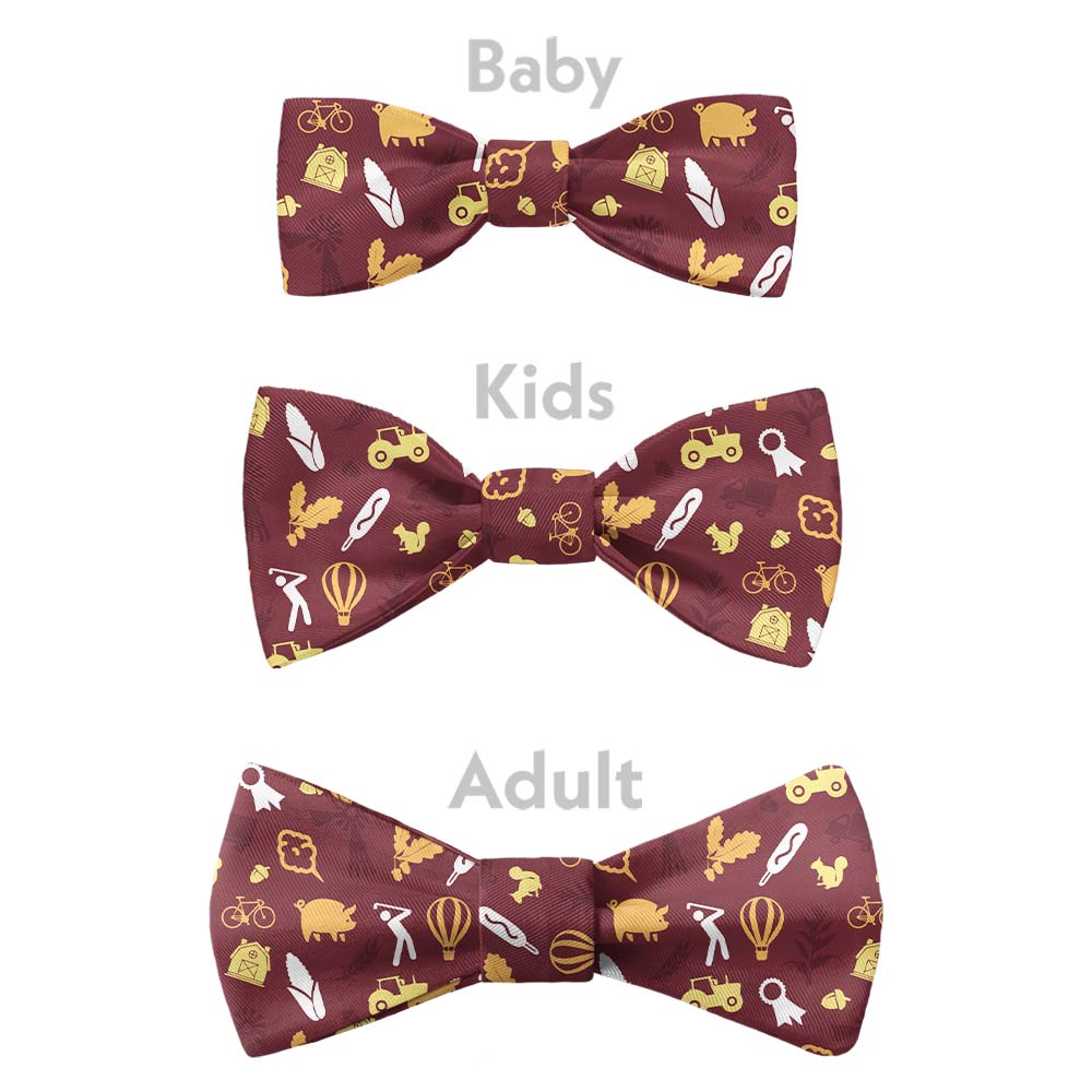 Iowa State Heritage Bow Tie - Bow Sizes - Knotty Tie Co.