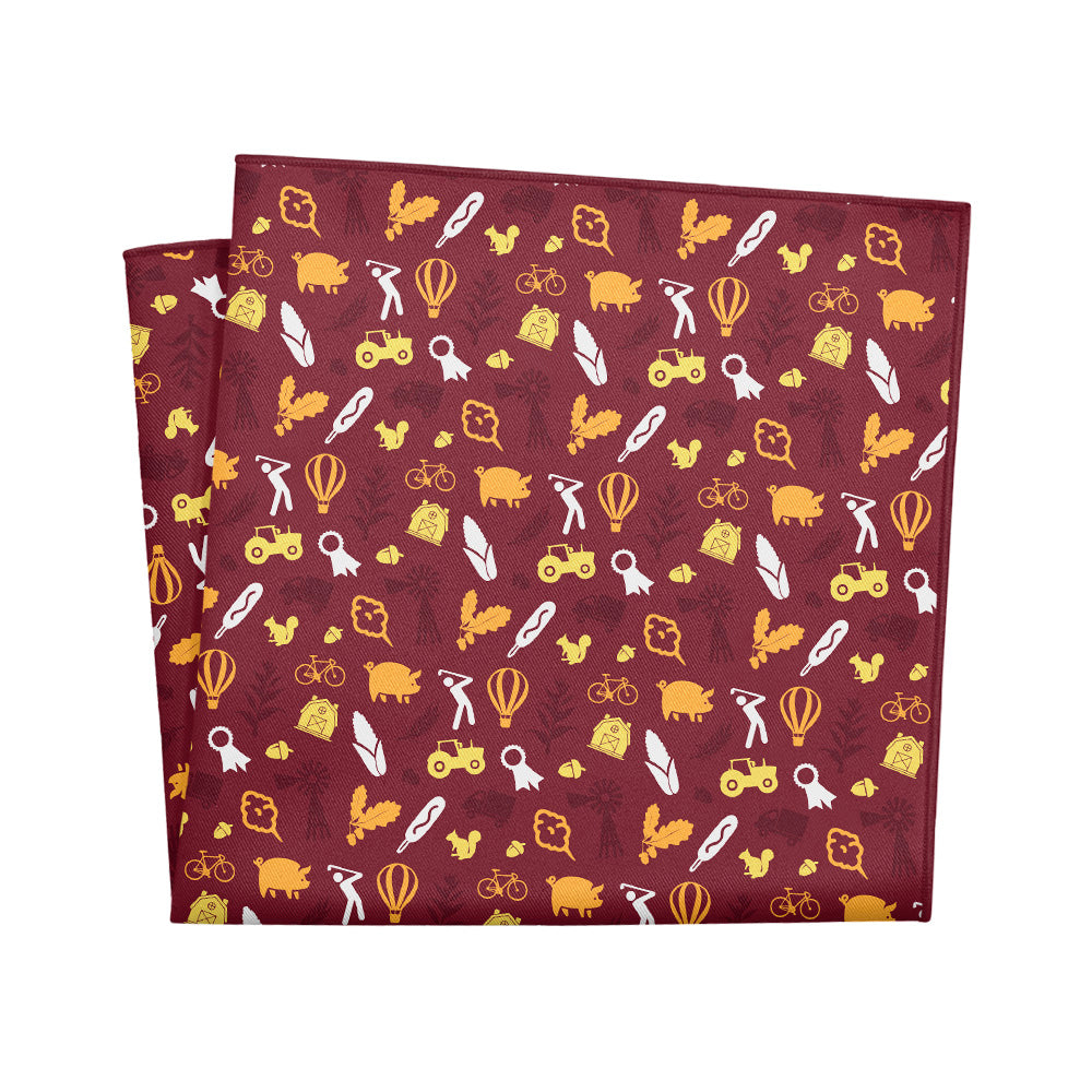 Iowa State Heritage Pocket Square - 12" Square - Knotty Tie Co.