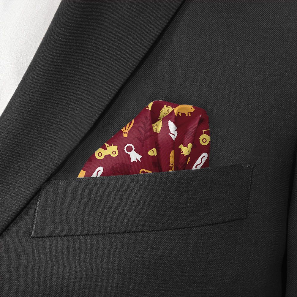 Iowa State Heritage Pocket Square - Wave Fold - Knotty Tie Co.