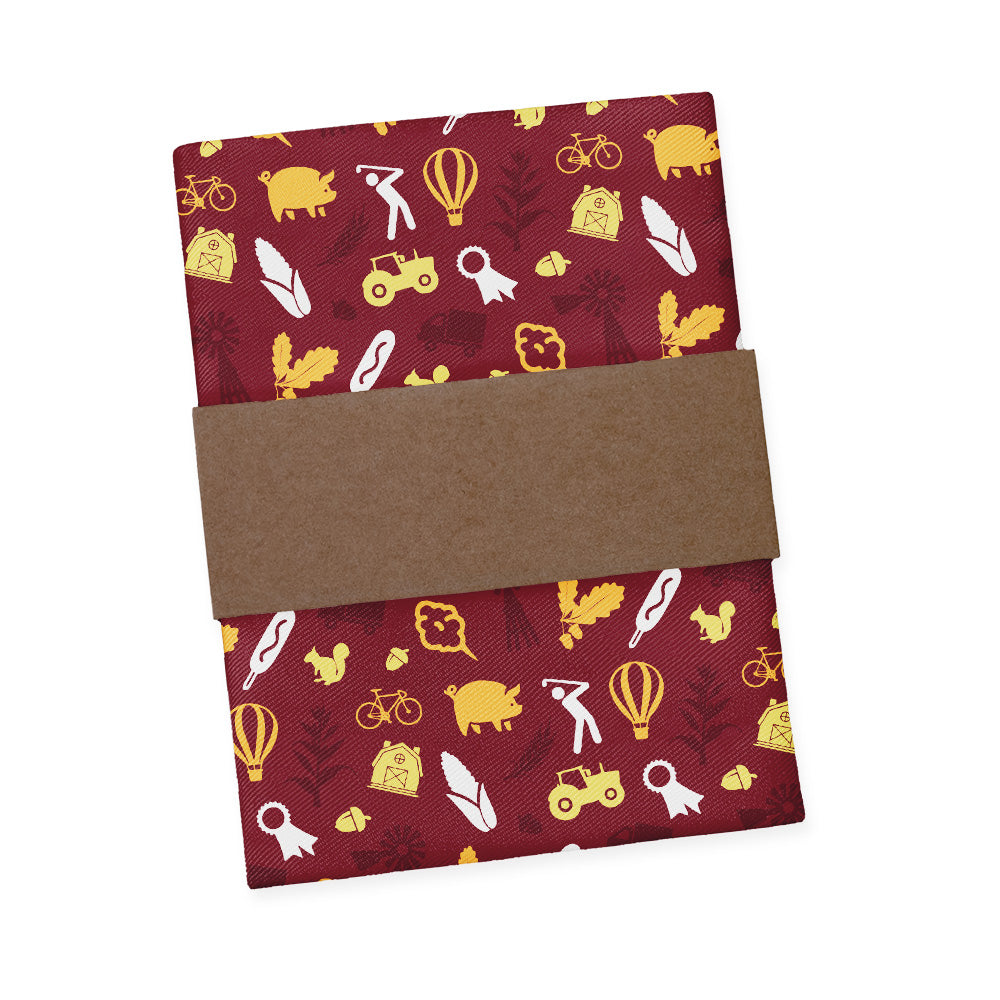 Iowa State Heritage Pocket Square - Packaging - Knotty Tie Co.