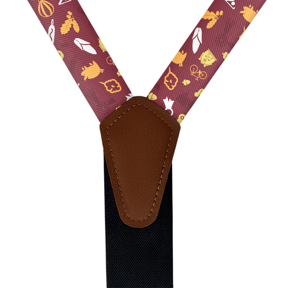 Iowa State Heritage Suspenders - Vegan Leather Y-Back - Knotty Tie Co.