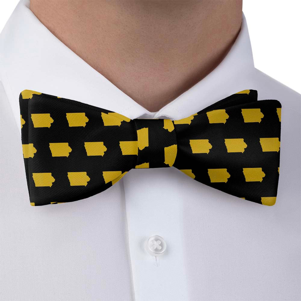 Iowa State Outline Bow Tie - Bow Tie with Dress Shirt - Knotty Tie Co.