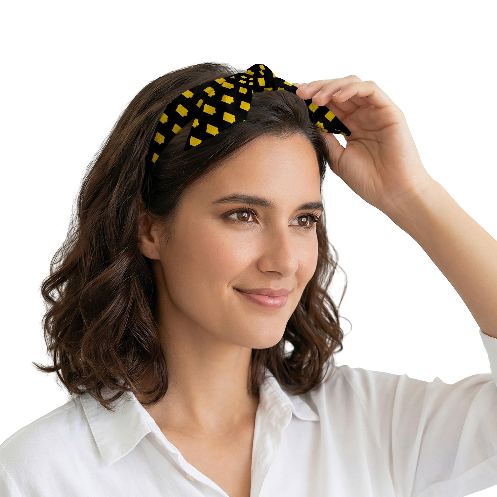 Iowa State Outline Hair Scarf - Scarves for Women - Knotty Tie Co.