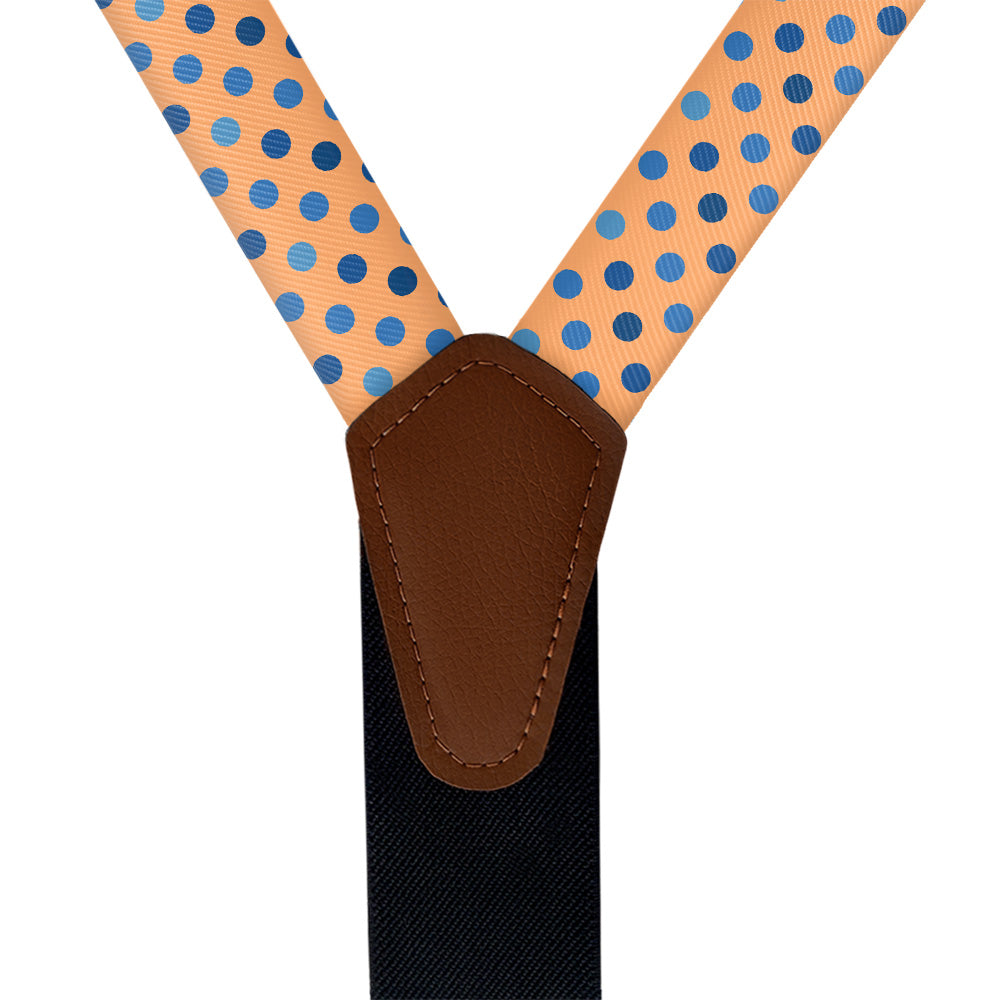 Ithica Dots Suspenders - Vegan Leather Y-Back - Knotty Tie Co.