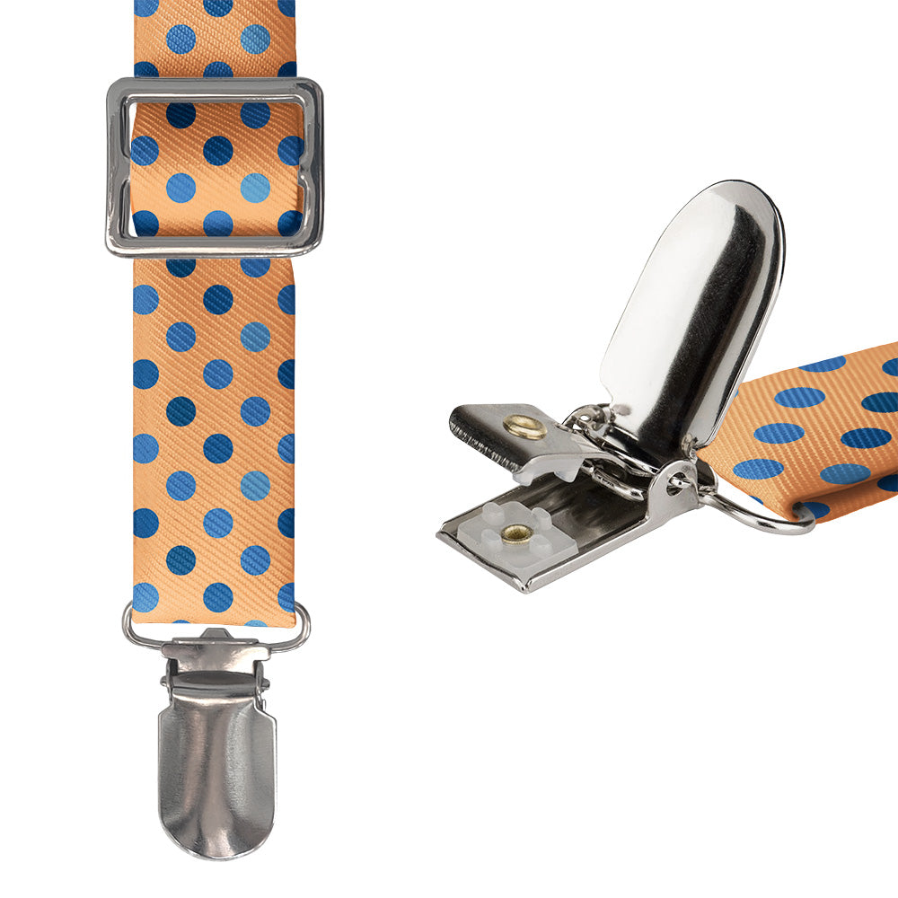 Ithica Dots Suspenders - Hardware and Strap - Knotty Tie Co.