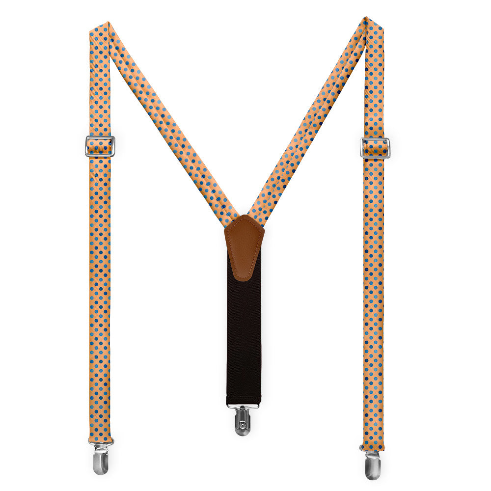 Ithica Dots Suspenders - Full Front View - Knotty Tie Co.