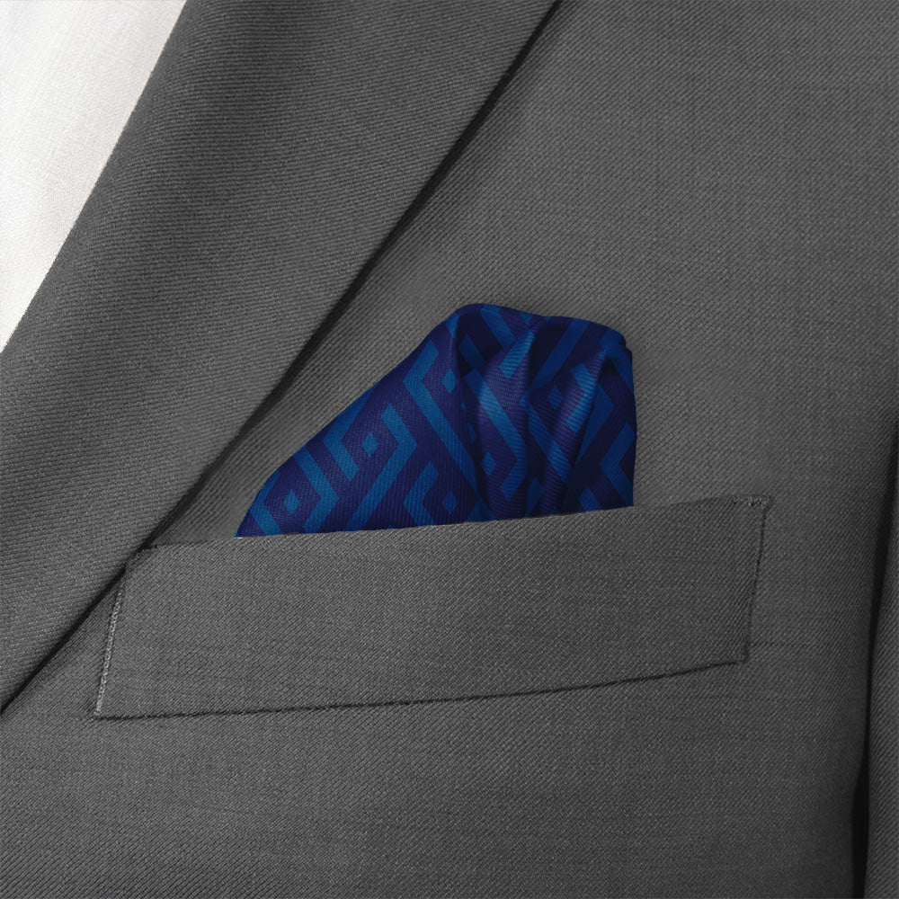Jarvis Geometric Pocket Square - Wave Fold - Knotty Tie Co.