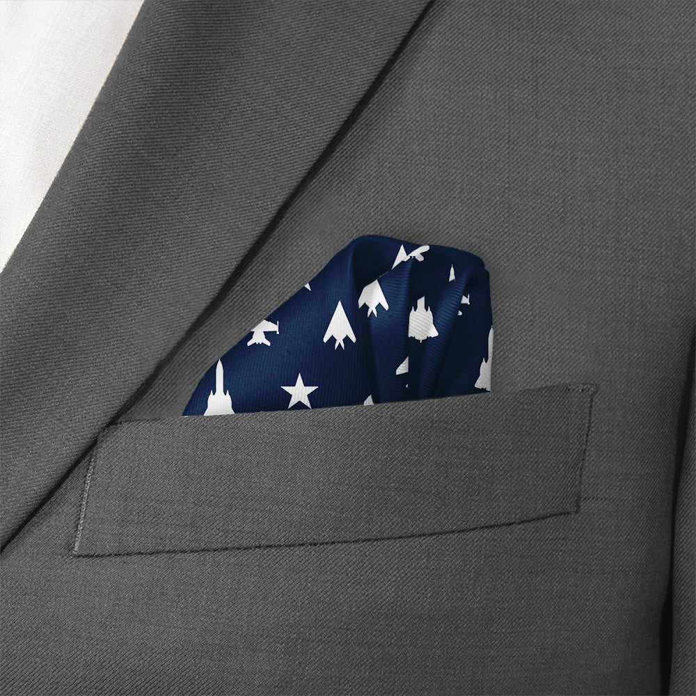 Jets Pocket Square - Wave Fold - Knotty Tie Co.