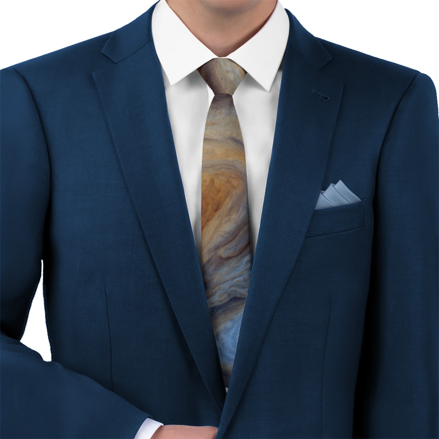 Jupiter's Spot Necktie - Matching Pocket Square - Knotty Tie Co.
