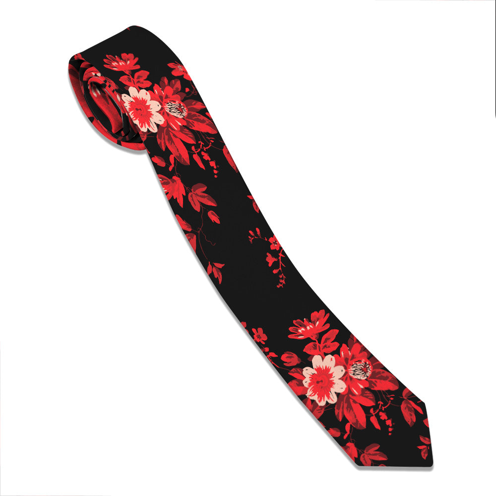 Noir Floral Necktie -  -  - Knotty Tie Co.