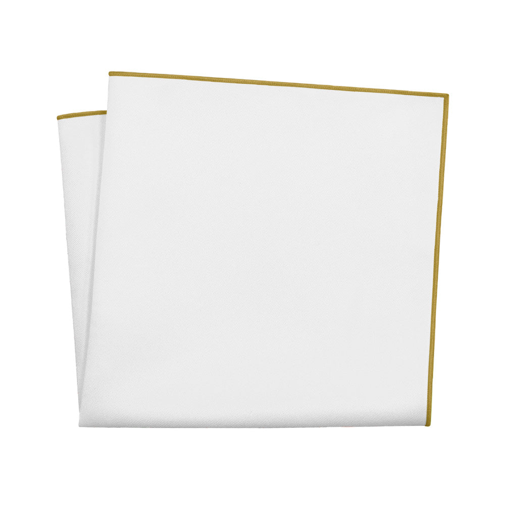 KT Gold Thread Upcycled Pocket Square - Folded 12" Square - Knotty Tie Co.