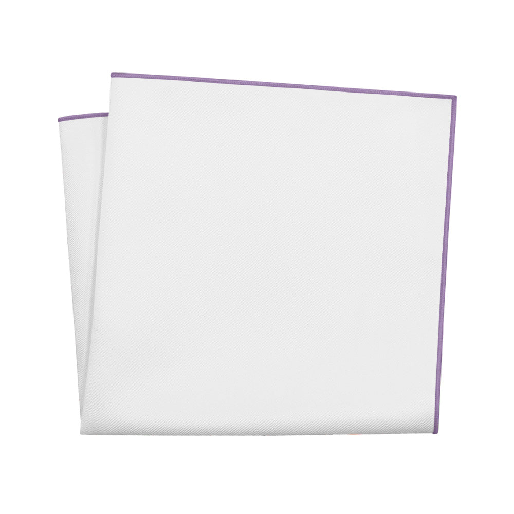 KT Light Purple Thread Upcycled Pocket Square - Folded 12" Square - Knotty Tie Co.