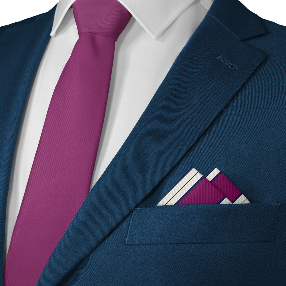 Kalamath Stripe Pocket Square - 12" Square - Knotty Tie Co.