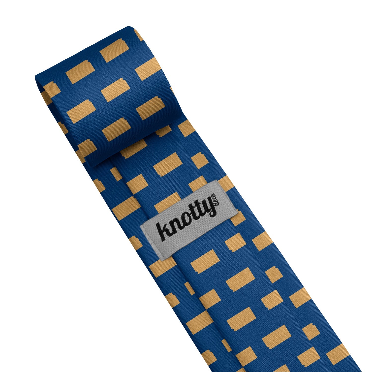 Kansas State Outline Necktie - Tag - Knotty Tie Co.
