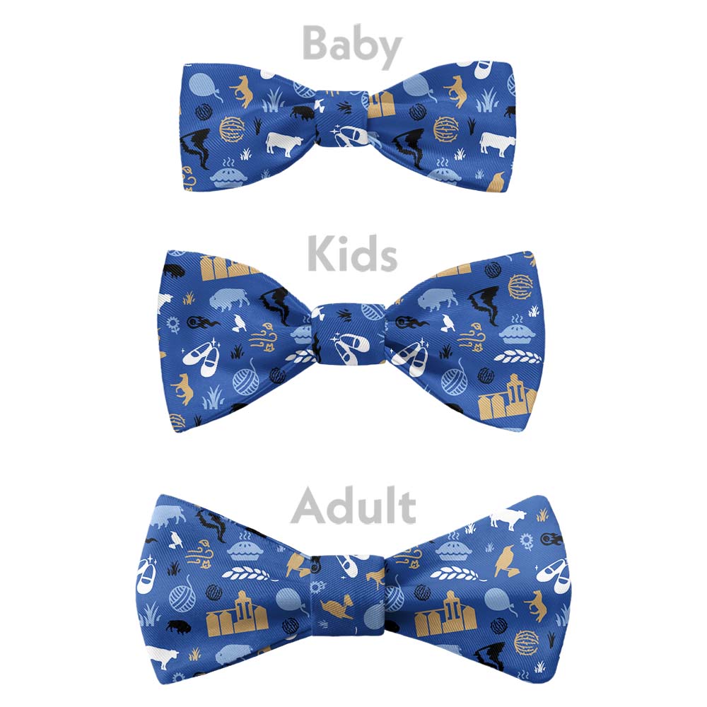Kansas State Heritage Bow Tie - Bow Sizes - Knotty Tie Co.
