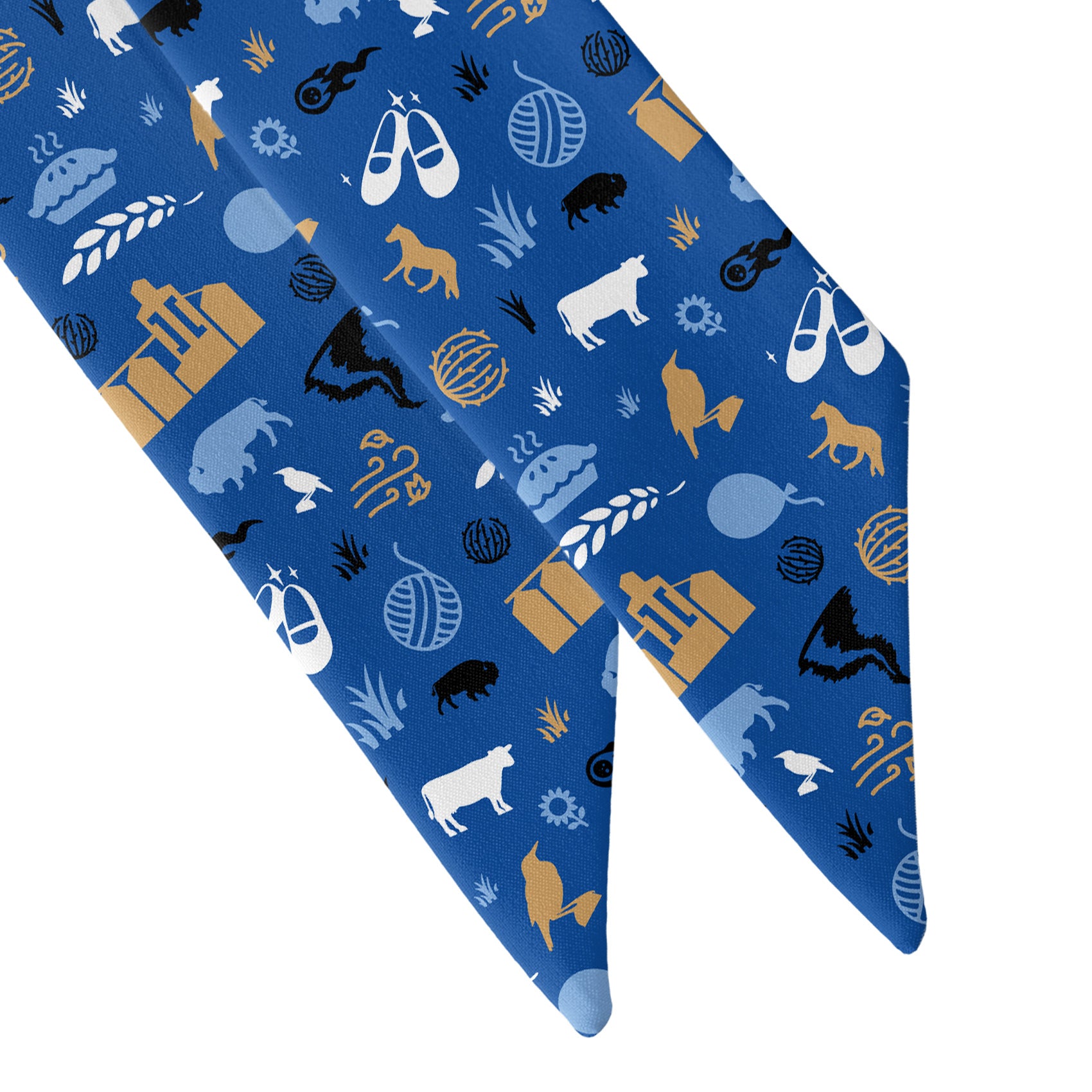 Kansas State Heritage Hair Scarf - Scarf Tapered Ends - Knotty Tie Co.