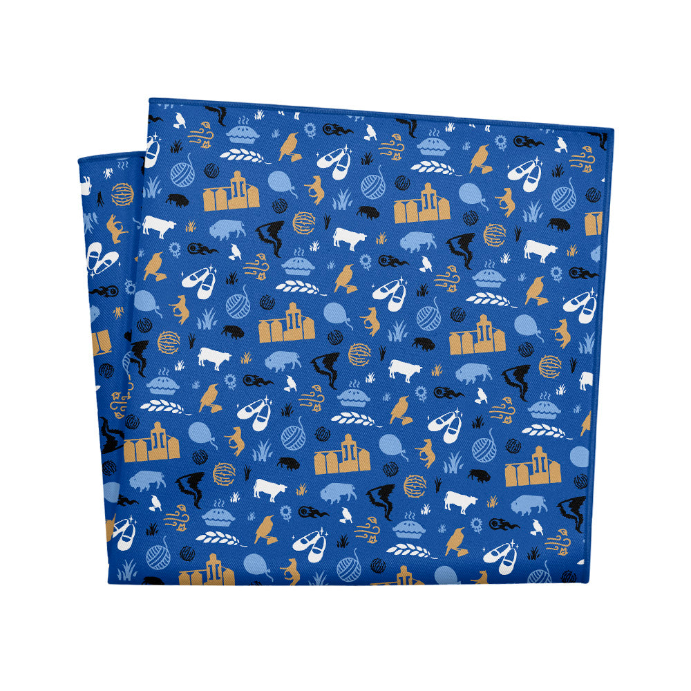 Kansas State Heritage Pocket Square - 12" Square - Knotty Tie Co.