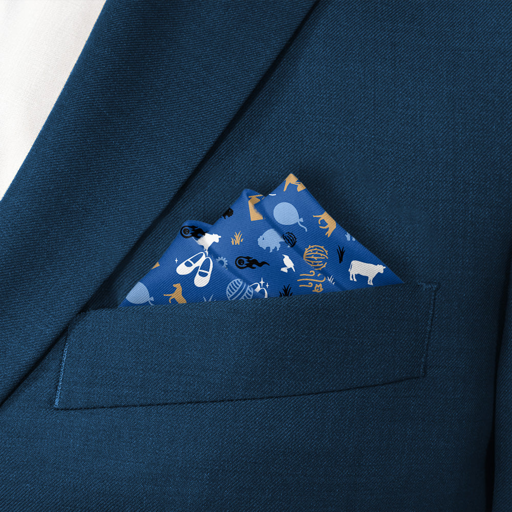 Kansas State Heritage Pocket Square - Stairs Fold - Knotty Tie Co.