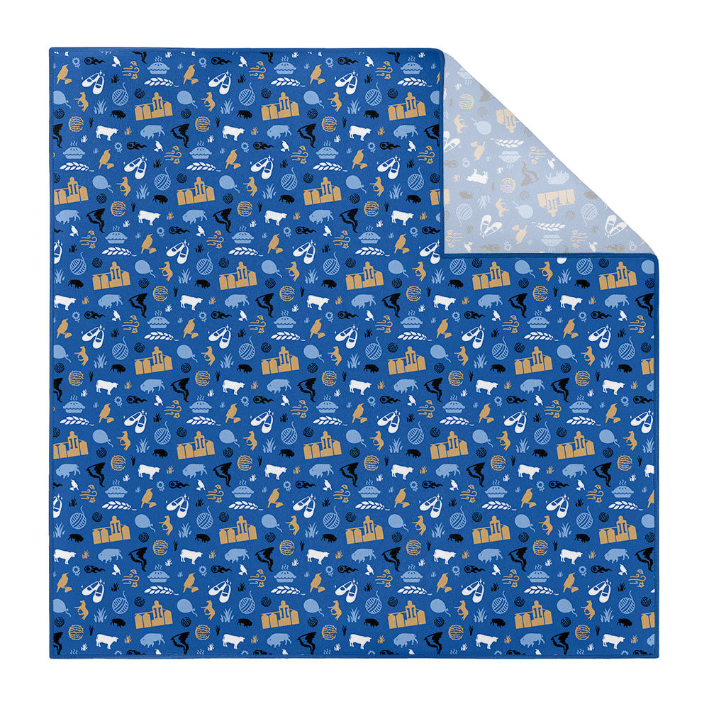 Kansas State Heritage Pocket Square - Printed - Knotty Tie Co.