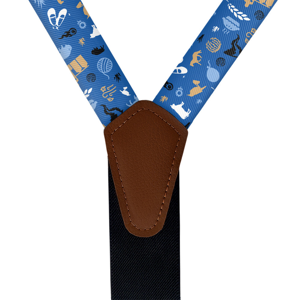 Kansas State Heritage Suspenders - Vegan Leather Y-Back - Knotty Tie Co.
