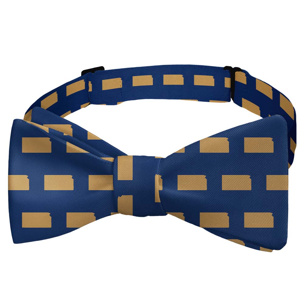 Kansas State Outline Bow Tie - Self Tie Bow Tie - Knotty Tie Co.