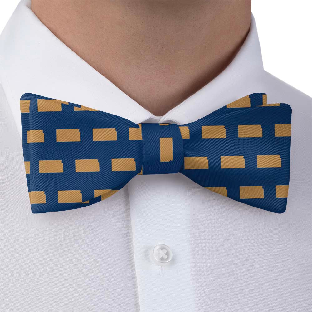 Kansas State Outline Bow Tie - Bow Tie with Dress Shirt - Knotty Tie Co.