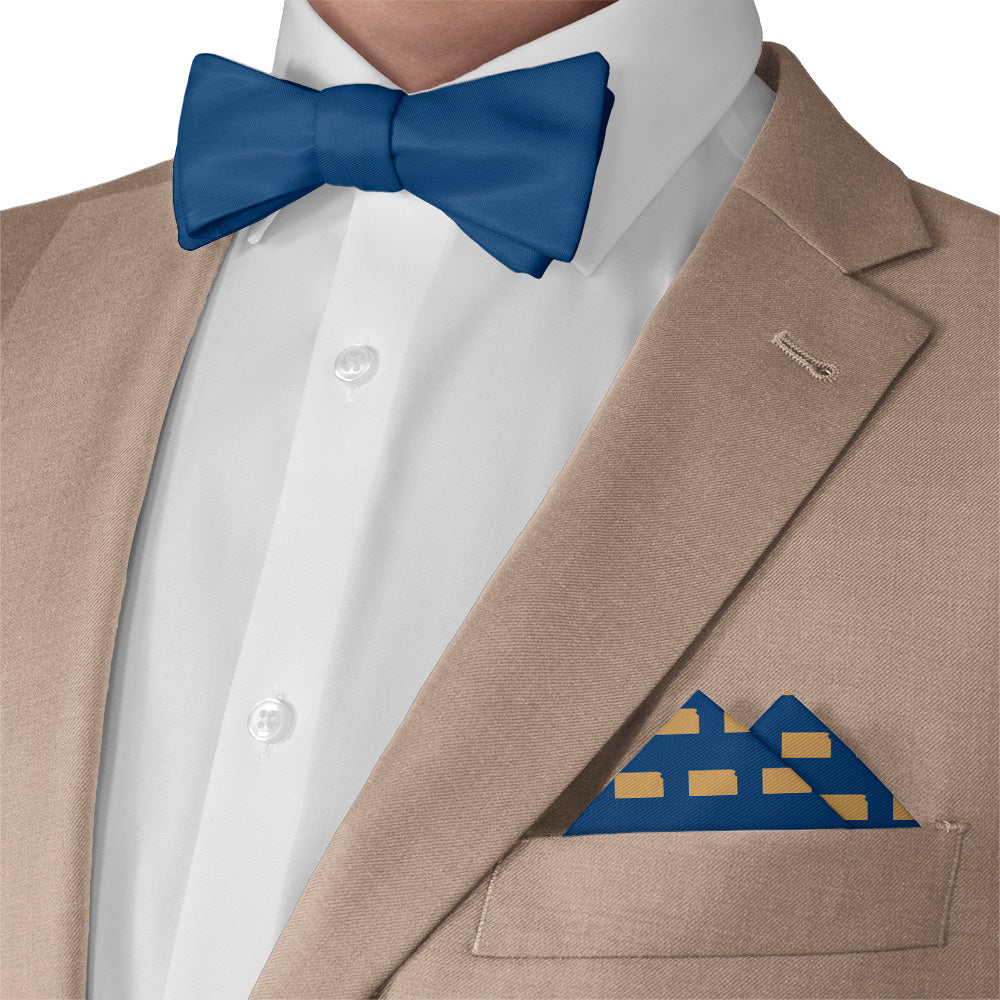Kansas State Outline Pocket Square - Matching Bow Tie - Knotty Tie Co.