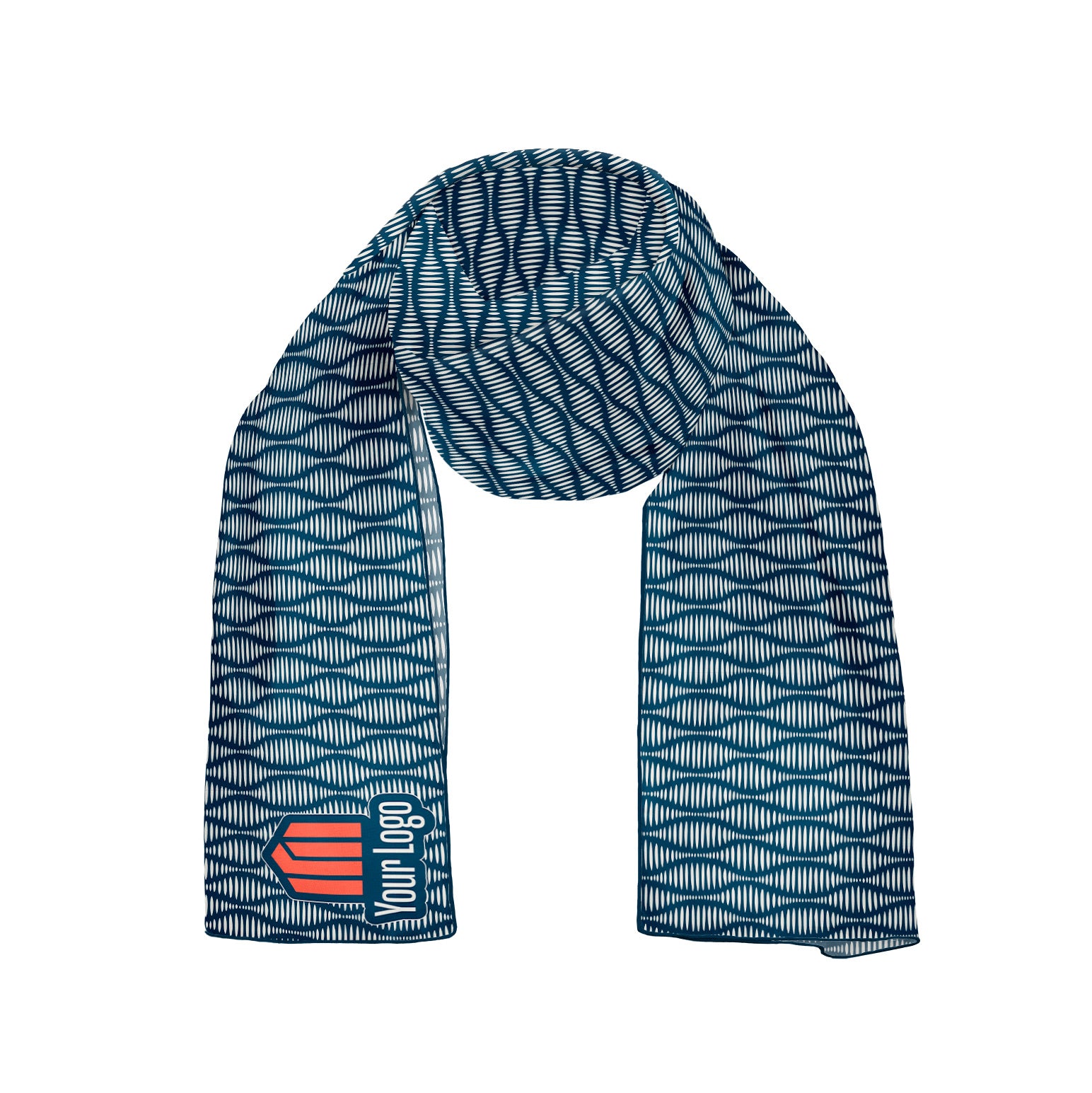Katagami Geo 1 54 x 12 Rectangle Chiffon Logo Scarf - Knotty Tie Co.