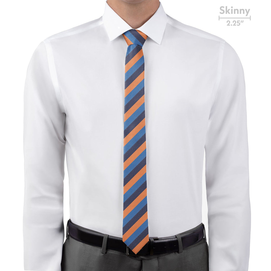 Kent Stripe Necktie - Skinny - Knotty Tie Co.
