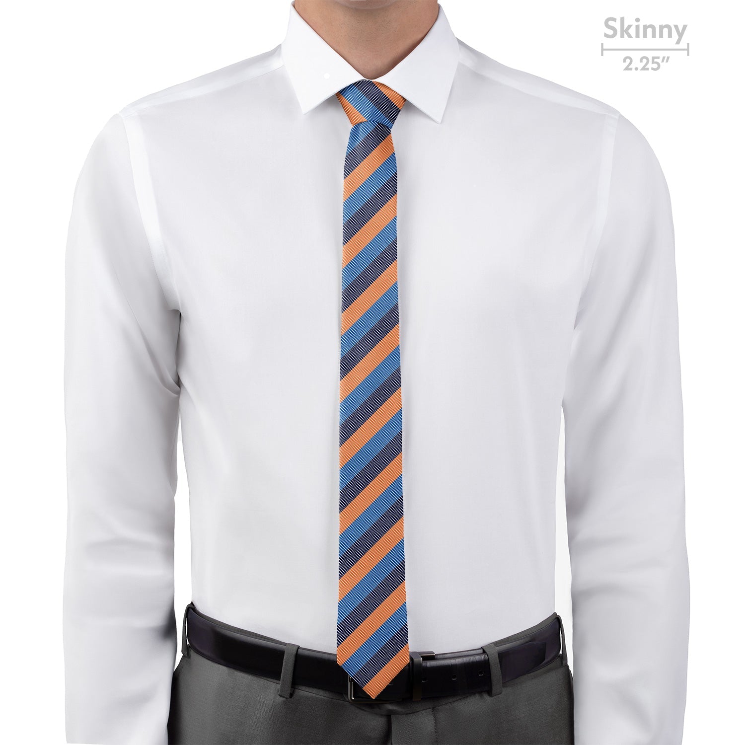 Kent Stripe Necktie - Skinny - Knotty Tie Co.