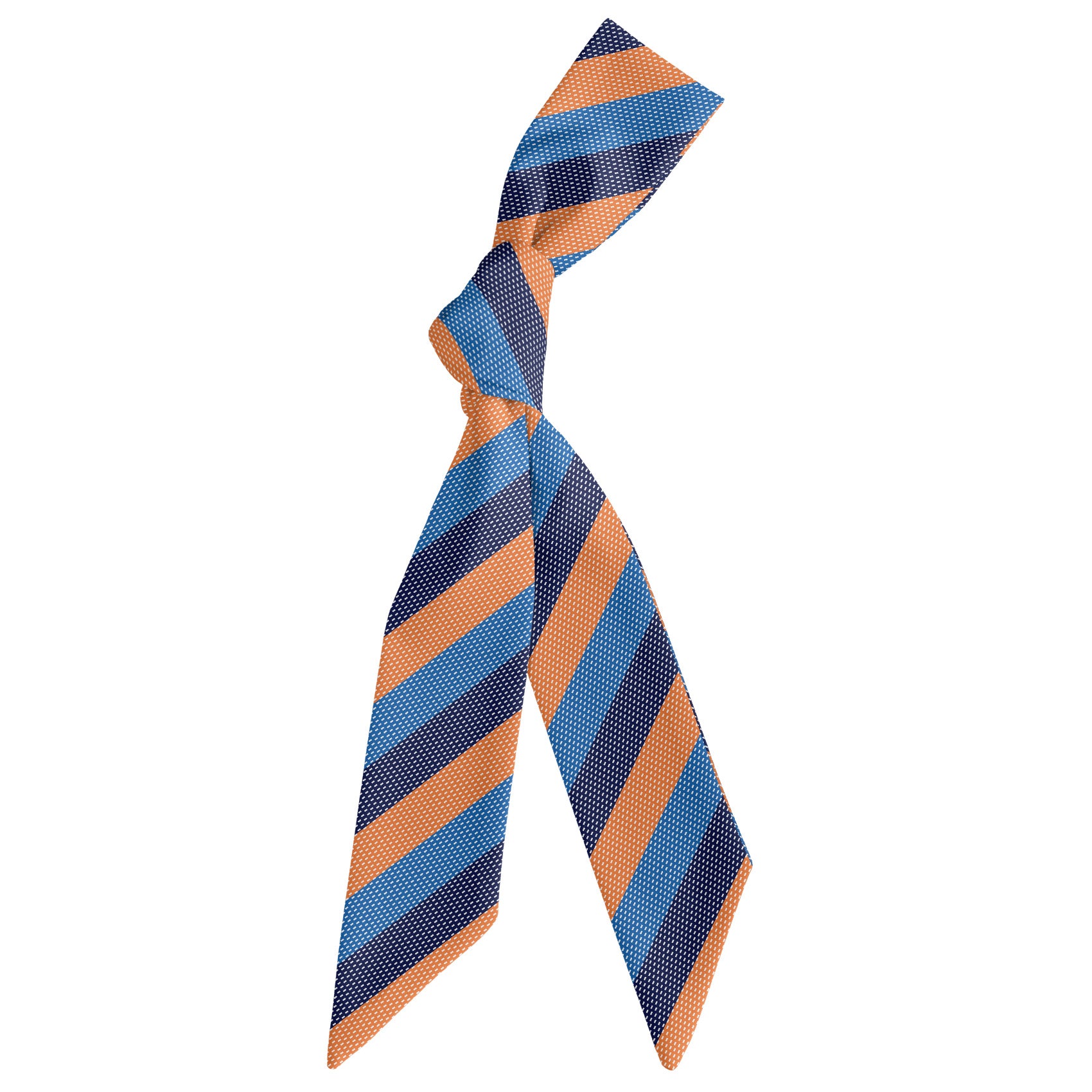 Kent Stripe Hair Scarf - Scarf Tied Into Knot - Knotty Tie Co.
