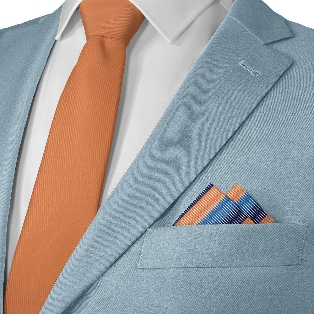 Kent Stripe Pocket Square - Matching Necktie- Knotty Tie Co.