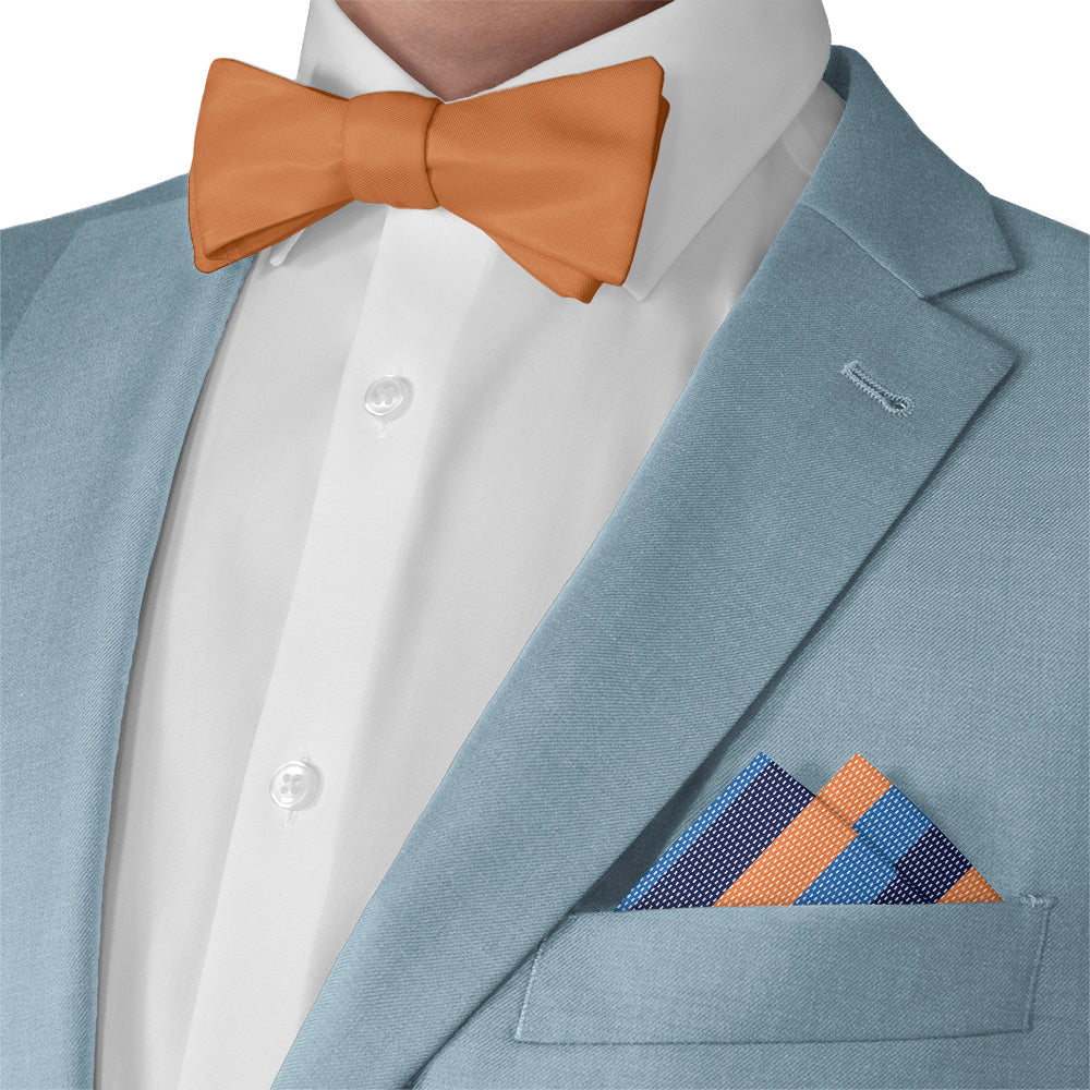 Kent Stripe Pocket Square - Matching Bow Tie - Knotty Tie Co.